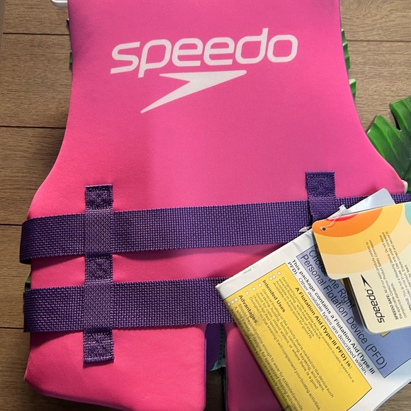 Speedo Kids Swim Vest - Pink and Mint - Picture 2 of 2